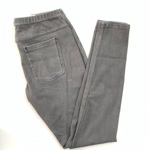 Hue Gray Denim Leggings Sz M